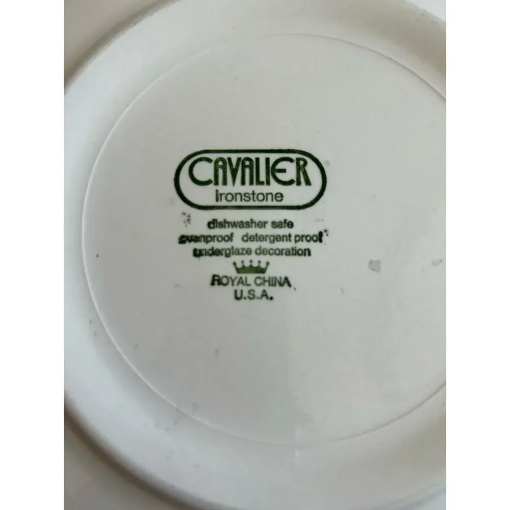 Cavalier Ironstone Boho Brown Floral Dinner Plates, Set of 2